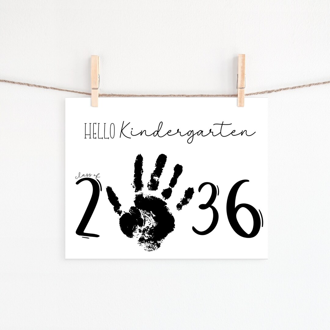 Hello Kindergarten Handprint Craft, Preschool Graduation, Graduation ...