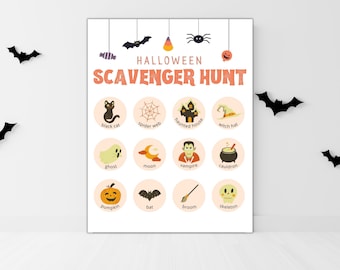 Polowanie na śmieci na Halloween na świeżym powietrzu, wydrukowana aktywność dla dzieci na Halloween, aktywność w klasie na Halloween, natychmiastowe pobieranie cyfrowe