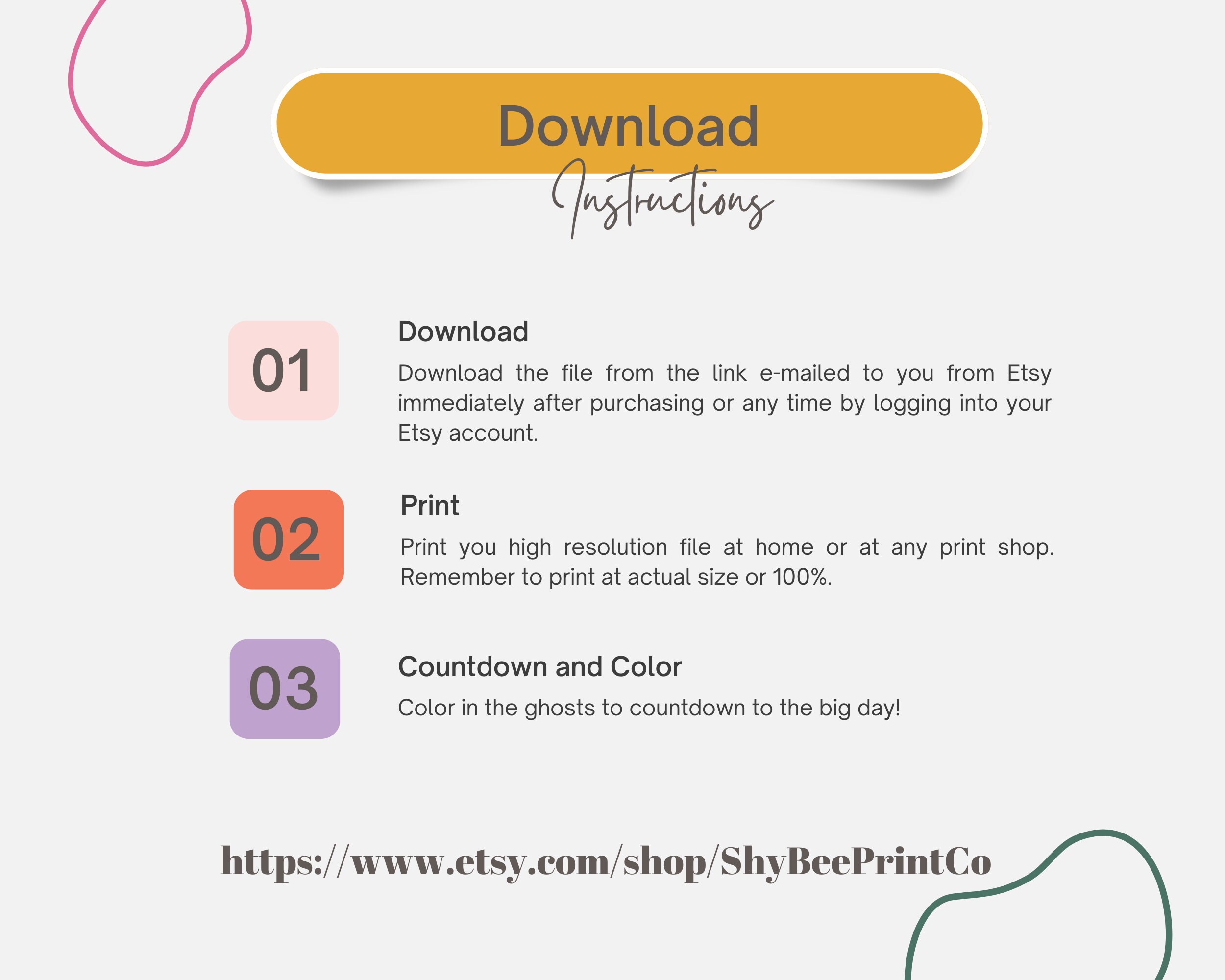 Printable Halloween Countdown, INSTANT DOWNLOAD, Printable Halloween ...