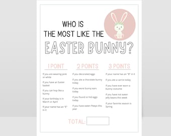 Easter Game Printable, Easter Activity, Teen Easter Party Game, Easter Icebreaker Printable, Easter Group Game, Church Social Game