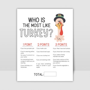 Thanksgiving Game Printable, 2023 Thanksgiving Game, Autumn Game, Office Party Game, Icebreaker, Group Game Printable, Instant Download