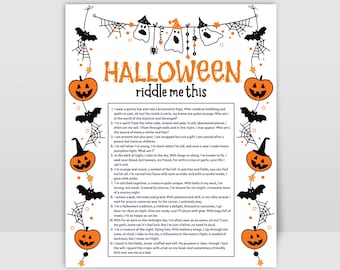 Zagadki na Halloween z odpowiedziami, Zagadka dla mnie, Gra dla dzieci, Gra dla dorosłych, Gry dla nastolatków, Gry grupowe, Wieczór gier rodzinnych, Impreza do wydrukowania