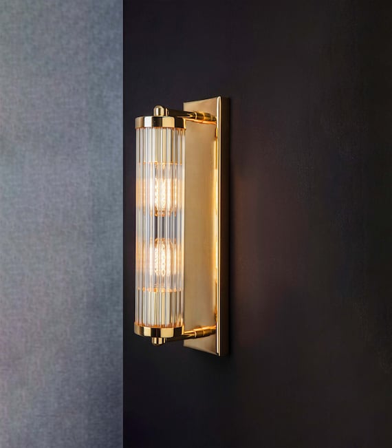 Gold Sconce,Glass Sconce,Retro Style Sconce,Minimalist Wall Sconce,Wall Decor Light,Rustic Lighting,Wall Sconce,Industrial Wall light