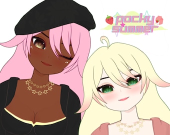 GIRL VTUBER MODEL | Fully rigged | Vbridger | Premade | Customisable