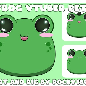 FROG VTUBER PET | Live2D | Kawaii  | Frog | Stream pet | Mascot | For Twitch Youtube streaming