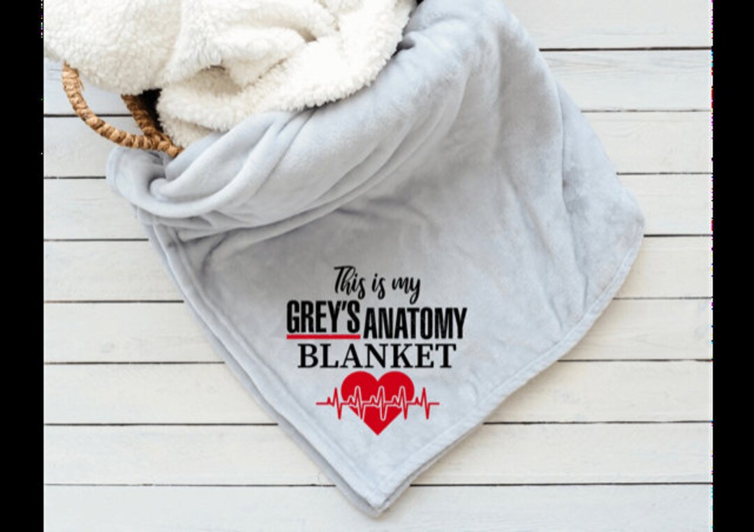 Greys Anatomy Personalised Blanket Heart Etsy