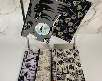Mystical Zipper Pouch, Witchy Fabric Bag with Zipper, Occult Make-Up Bag, Handmade Zipper Pouch, Make-Up Bag, Toiletries Bag, Gift for Her