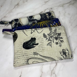 Clearance - Canvas Zipper Pouch, Canvas Make-Up Bag, Canvas Cosmetic Bag, Pencil Pouch, Toiletries Bag, Gift for Her, Canvas Fabric Pouch