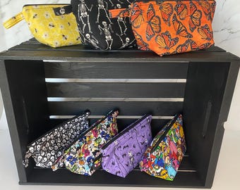 Pochette carrée à fermeture éclair, Pochette à fermeture éclair avec fond carré, Trousse à maquillage, Trousse à crayons, Trousse de toilette, Organiseur de sac à main, Pochette de voyage, Pochette de voyage carrée