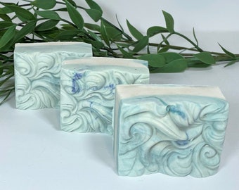 Natural Handcrafted Soap, Rosemary Sage Scented Moisturizing Body Soap Bar, Handmade Artisan Soap Gift - FREE SHIPPING.