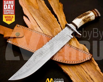 maruschin rusia outdoor cuchillo de caza лань damascos acero HRC 62 a mano A 
