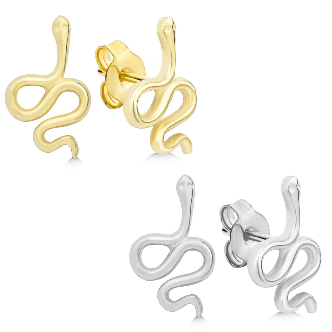 Minimalist Snake Ear Climber, Dainty Serpent Ear Crawler, Ear Sweeps ...