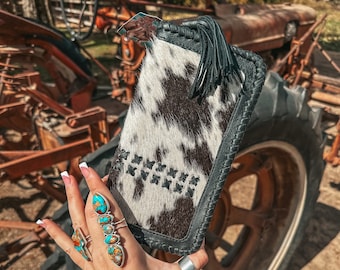 The Wesson (Black Leather)  Wallets a Haute Southern Hyde by Beth Marie Exclusive Western Cowhide Wallet