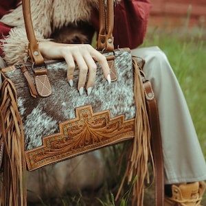 The Zebedee Concealed Carry a Haute Southern Hyde by Beth Marie Exclusive Cowhide Fringe Purse