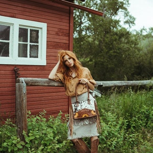 The Avery Sunflower Purse, Concealed Carry, A Haute Southern Hyde by Beth Marie Exclusive Cowhide image 8