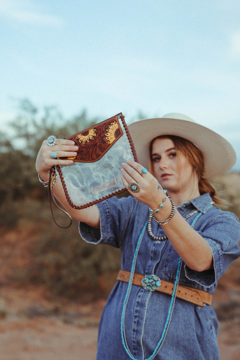 The Sunflower Fields Clear Bag, a Haute Southern Hyde by Beth Marie Exclusive image 5