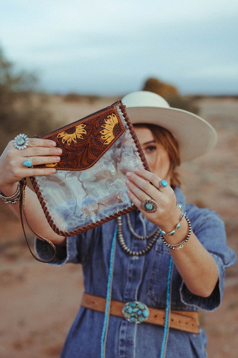 The Sunflower Fields Clear Bag, a Haute Southern Hyde by Beth Marie Exclusive image 4