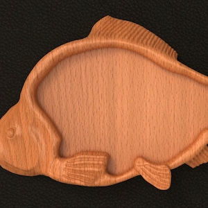 Fish Tray - 3D STL Model For CNC and 3D Printers, stl, Instant download