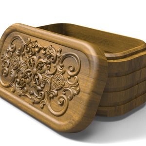 Schmuckkästchen, Ringbox, Schmuck aufbewahrungsbox STL, Schmuckkästchen, STL Modelle für CNC und 3D Druck, Stl, Sofort Download