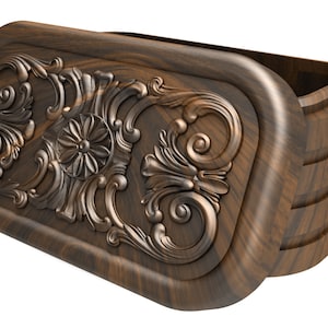 Joyero, Ring Box, Caja de almacenamiento de joyas STL, Caja de baratijas, Modelos STL para impresión CNC y 3D, stl, Descarga instantánea