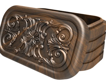 Schmuckkästchen, Ringbox, Schmuck aufbewahrungsbox STL, Schmuckkästchen, STL Modelle für CNC und 3D Druck, Stl, Sofort Download