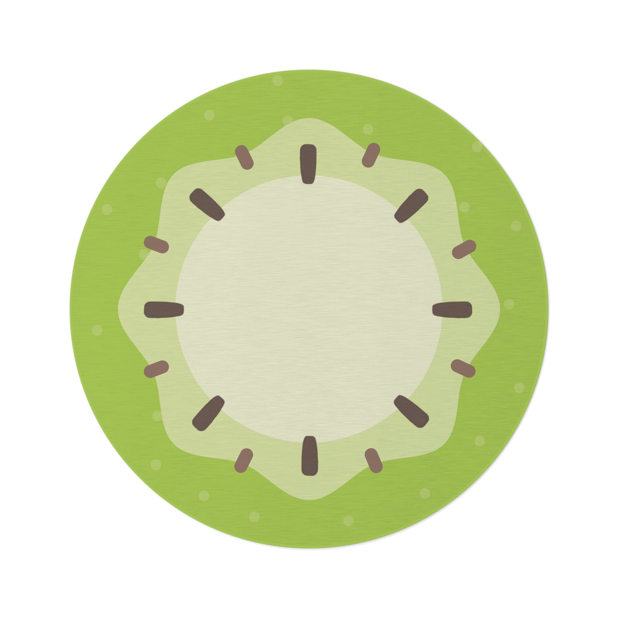 5 Ft Kiwi Rug, Dog Family Bluey Sliced Fruit Rug, Story Time Rug, Calm