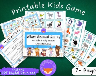 Animal Charades Game - Etsy Australia Animal Charades Game - Etsy Australia