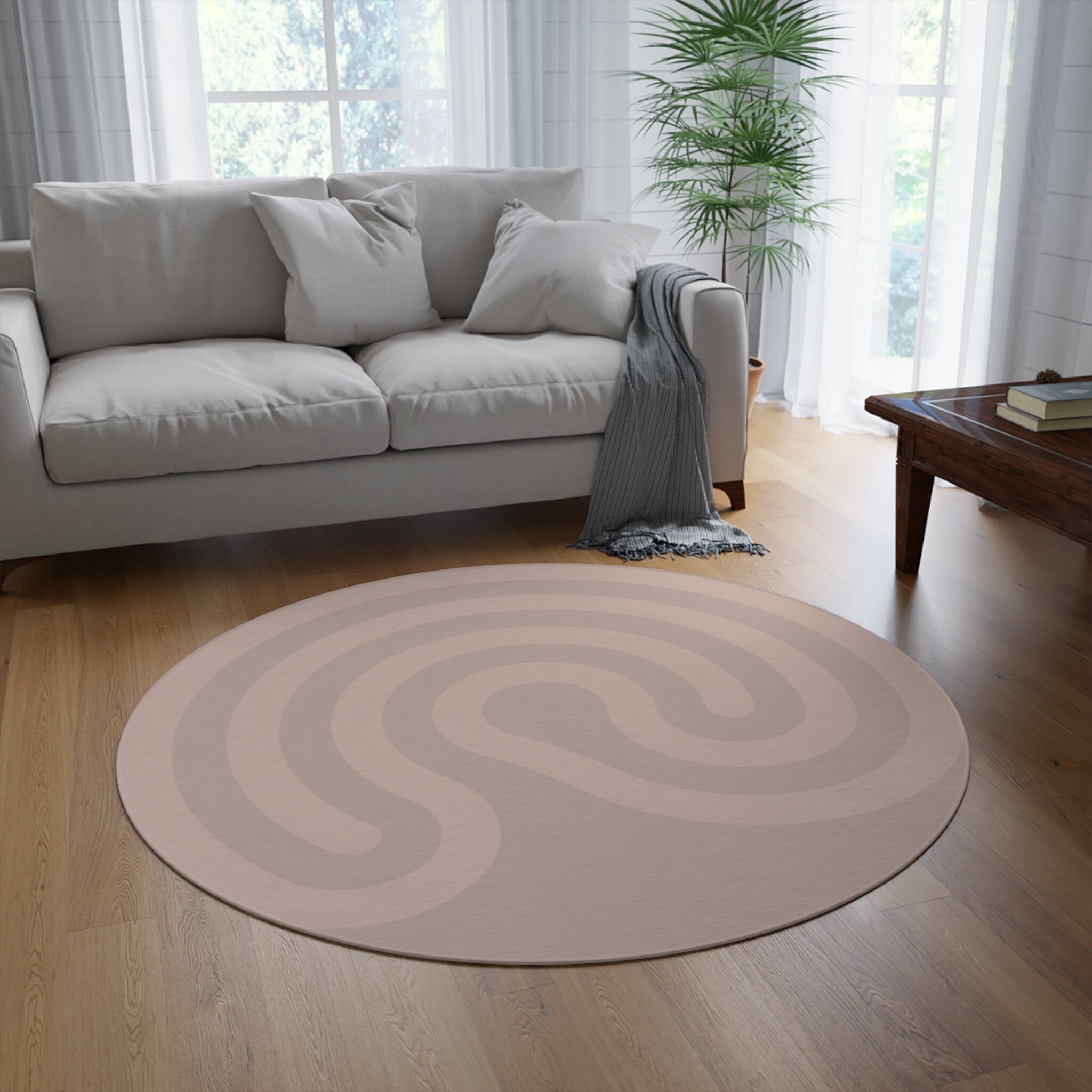 Labyrinth Mat Boho Classic Labyrinth 5 Ft Round Rug - Yoga Mat, Breathing Exercise ...