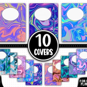 10 Matching Abstract Textured GoodNotes Notability Digital Planner Covers | Acrylic  Pour | Blank Title Planner Covers |
