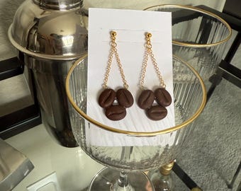 Handmade Espresso Martini Coffee Bean Earrings