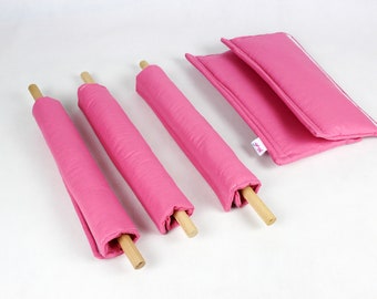 ladder bar covers, rung pad, tubular casing for kids room or interiors. Soft cotton tubes, christmas gift, stroller handle, children safety