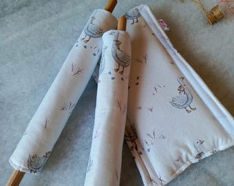 ladder bar covers, rung pad, tubular casing for kids room or interior. Soft cotton tubes, christmas gift, stroller handle, children safety