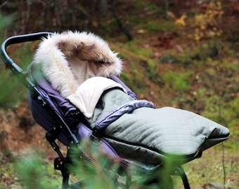 Footmuff for pram, for stroller, waterproof winter walks, newborn todler pushchair accessories, unisex baby shower gift car seat, grandchild
