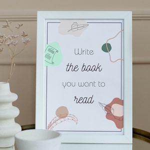 Writer Inspiration Poster, Writer Poster, Writing Inspiration Art, Writer Digital Print, Bookish Poster, Bookish Digital Print, Writer Art