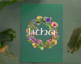 Arte de pared de Litha, Arte de pared de verano, Arte de pared de solsticio de verano, Cartel de Litha, Descarga digital de Litha, Arte de pared digital de Litha, Celebración de Litha