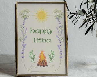 Impresión digital de Litha, impresión del solsticio de verano, arte de pared de Litha, arte de pared de verano, decoración de verano, decoración de Litha, celebración de Litha, cartel de Litha