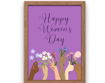 Impresión del Día de la Mujer / Arte mural del Día de la Mujer / Regalo del Día de la Mujer / Presente del Día de la Mujer / Arte Digital del Día de la Mujer / Día Internacional de la Mujer /PNG