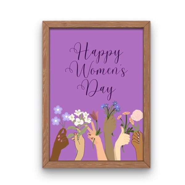Women's Day Print | Women's Day Wall Art | Women's Day Gift | Women's Day Present | Women's Day Digital Art | International Women's Day |PNG