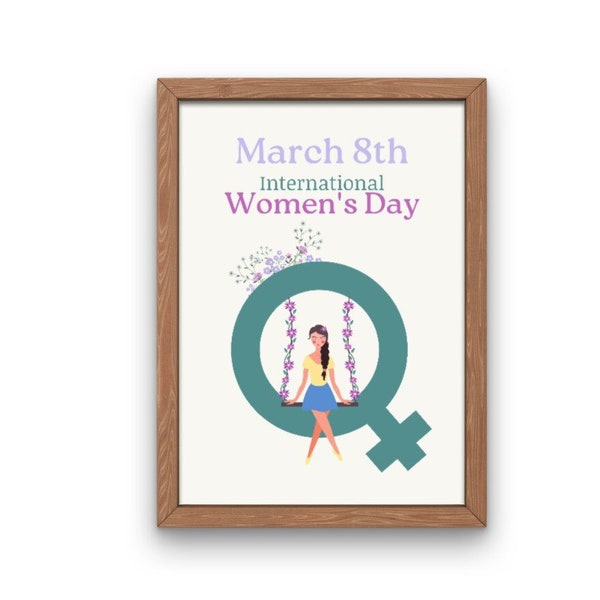 Women's Day Digital Print | Women's Day Wall Art | Women's Day Gift | Women's Day Present | Women's Day Digital Art |  Women's Day | SVG
