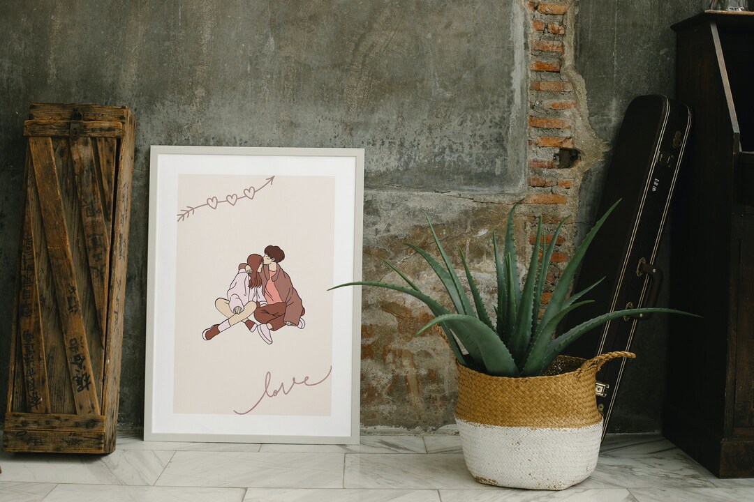 Couple Poster | Digital Print | Couple in Love | Wall Decor | Wall Art ...