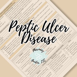 Peptic Ulcer Disease Pharmacy Study Guide | NAPLEX | Pharmacy School Notes
