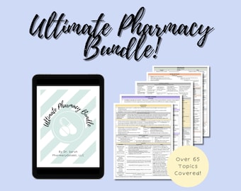 2024 NAPLEX Pharmacy Study Guide Bundle | Pharmacy Notes for Students | APPE and Residency Topic Discussions