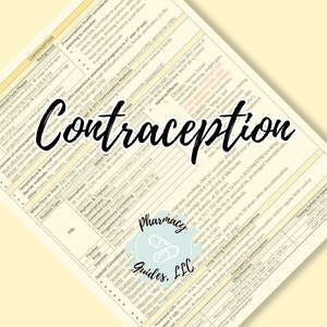 Contraception Pharmacology Study Guide | NAPLEX | Pharmacy School Notes