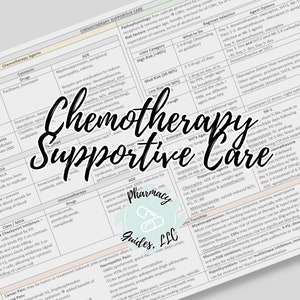 Chemo Supportive Care Pharmacotherapy Study Guide | Pharmacy School Notes