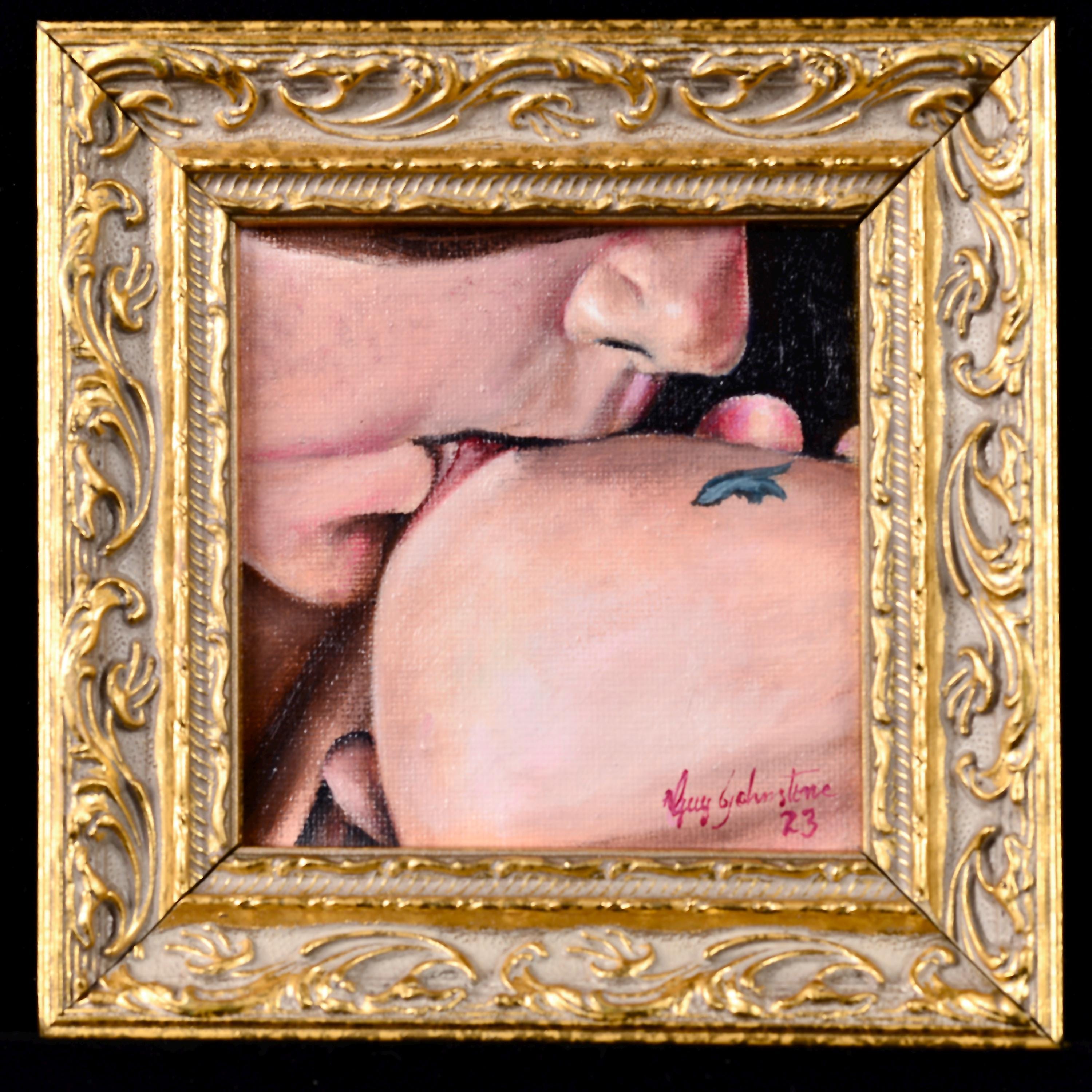 Lesbian-Themed Miniature Original Oil Painting "A2"