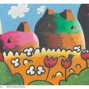 Yoshi's Island Berge Kunstdruck