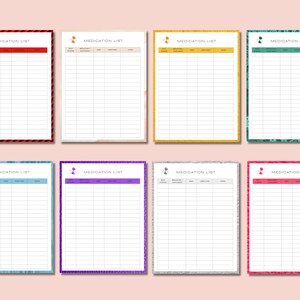 Printable Medication Tracker, Medication List, Med Tracker, Medication Log
