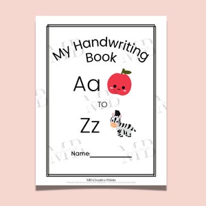 印刷物、手書き小冊子、手書きシート、手書き、手書き、A-Zアルファベット書き方、