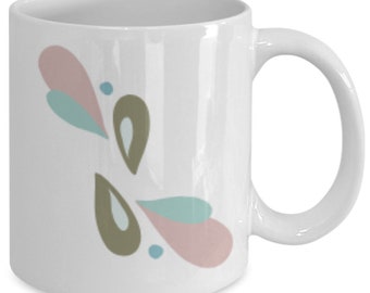 Double abstract tear drop mug