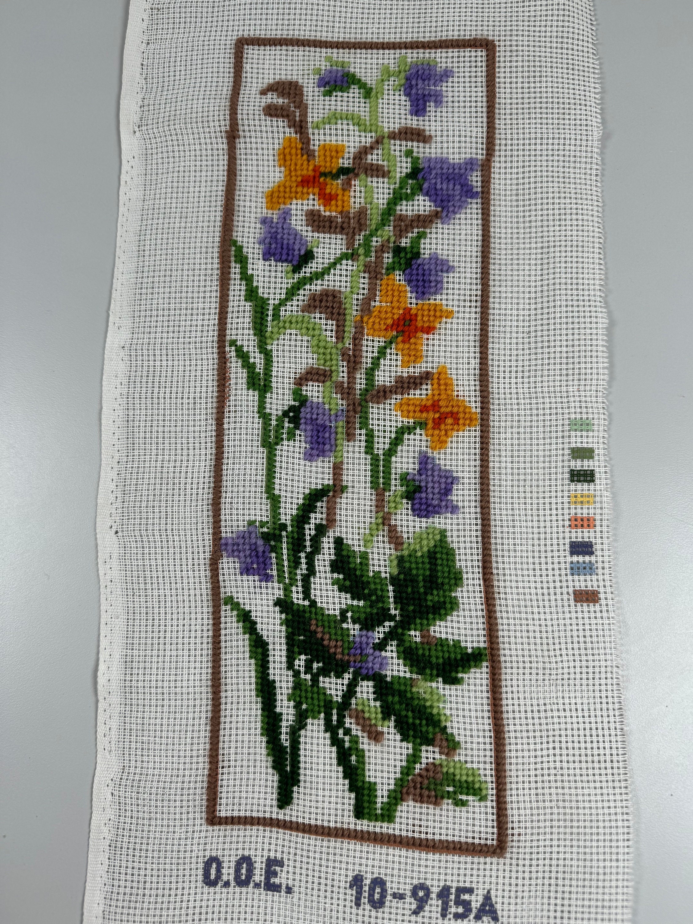 Handmade Floral Cross Stitch Wall Hanging, 17” X 8” - Etsy